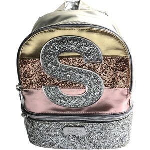 Justice Multicolored Sparkle Backpack Initial S